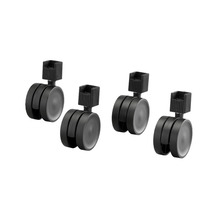 Hjul t/gavel Svart 4-pack Elfa